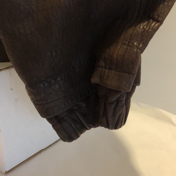 Vintage futuristic Philip Monet pebbled leather bomber jacket size large/XL - Picture 10 of 15